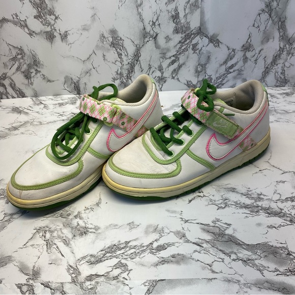 Rare Nike Vandal Low Pink & Green Argyle Preppy  Sneakers shoes Size 7.5 - Picture 9 of 12